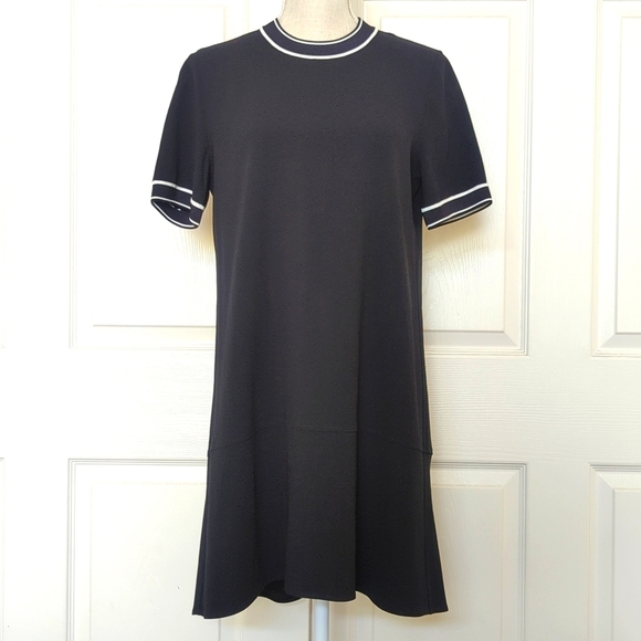 Rag & Bone Thatch Black Crêpe Relaxed Short Sleeve Dress - Picture 4 of 9